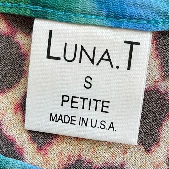 Y2K Luna. T Floral Animal Print Mesh Top - Made in USA - Sz S - Picture 7 of 11